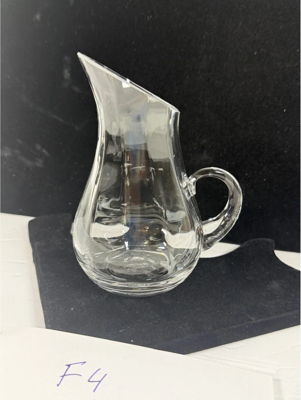 Wedgwood Clear Crystal Glass Pitcher Elegant Serving Piece